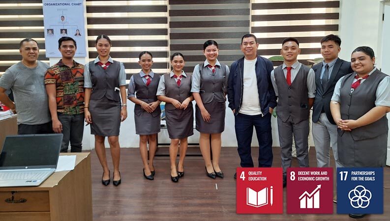 BSHM Interns make Courtesy Call to University President before Taiwan Deployment