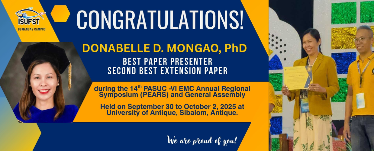 ISUFST Faculty Bring Home Multiple Awards at PASUC VI EMC Symposium