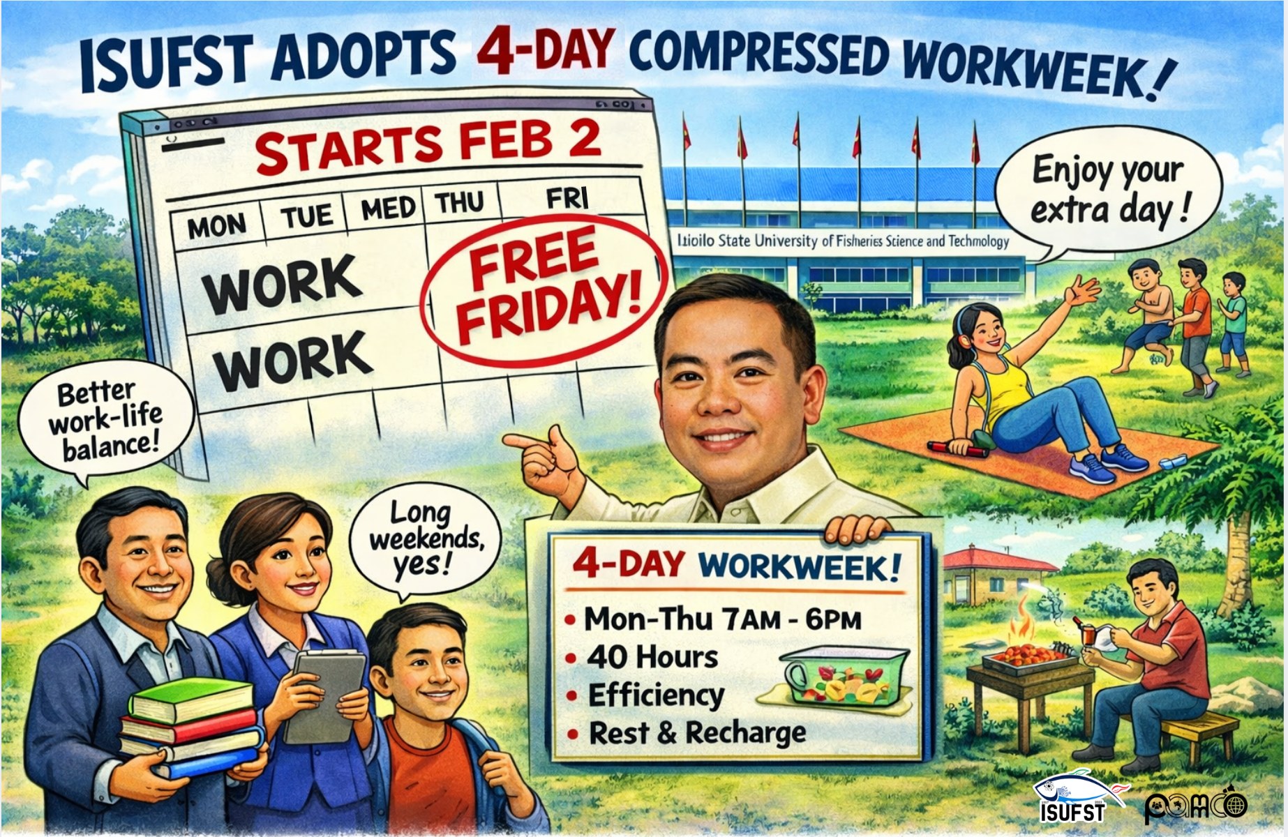 ISUFST Adopts 4-Day Compressed Workweek