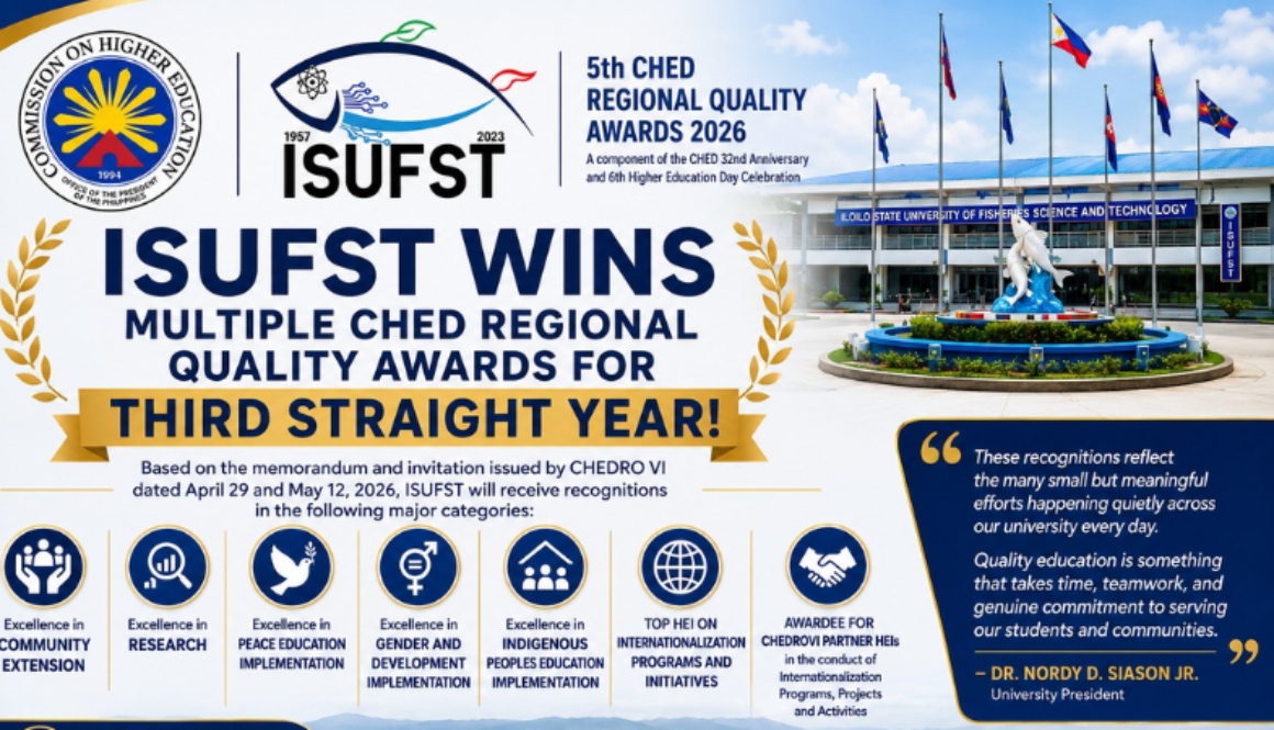 ISUFST Wins Multiple CHED Regional Quality Awards for Third Straight Year