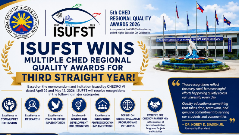 ISUFST Wins Multiple CHED Regional Quality Awards for Third Straight Year