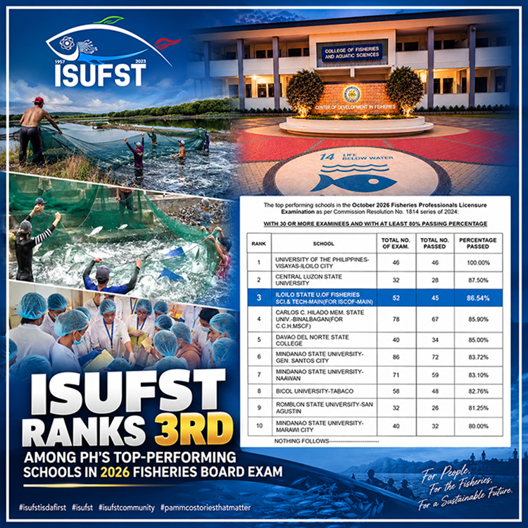 ISUFST-CFAS Shines in the 2026 FPLE: 3rd Top-Performing School Nationwide and Produces a Topnotcher
